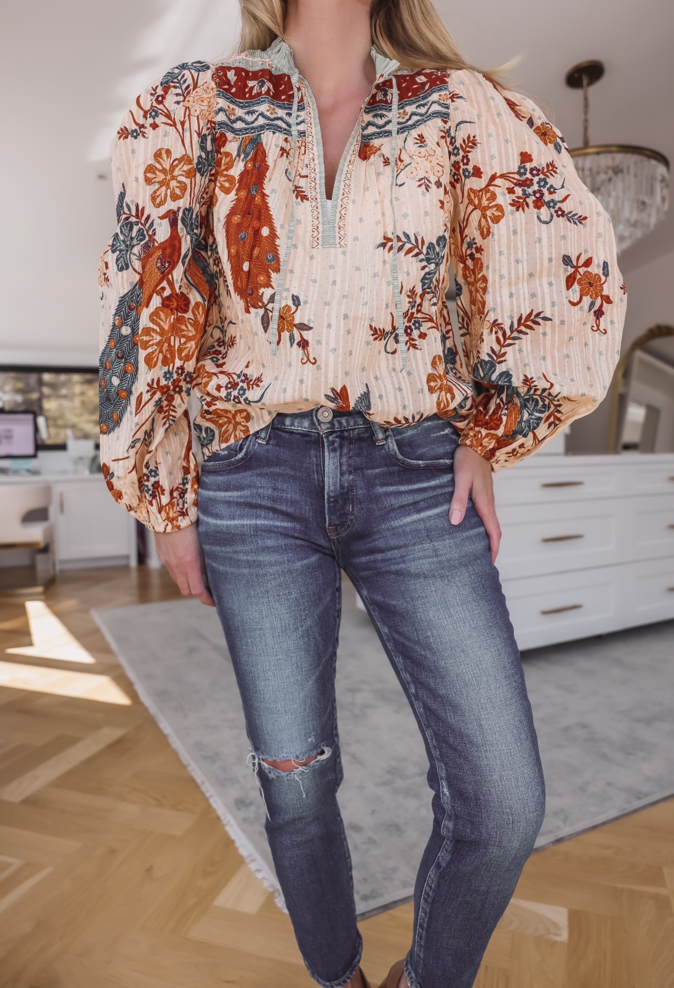 ulla johnson printed blouse | Cute Summer Tops