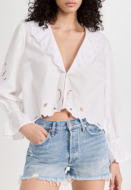 Free People Maisie Cutwork Top from Shopbop - Busbee - Fashion Over 40