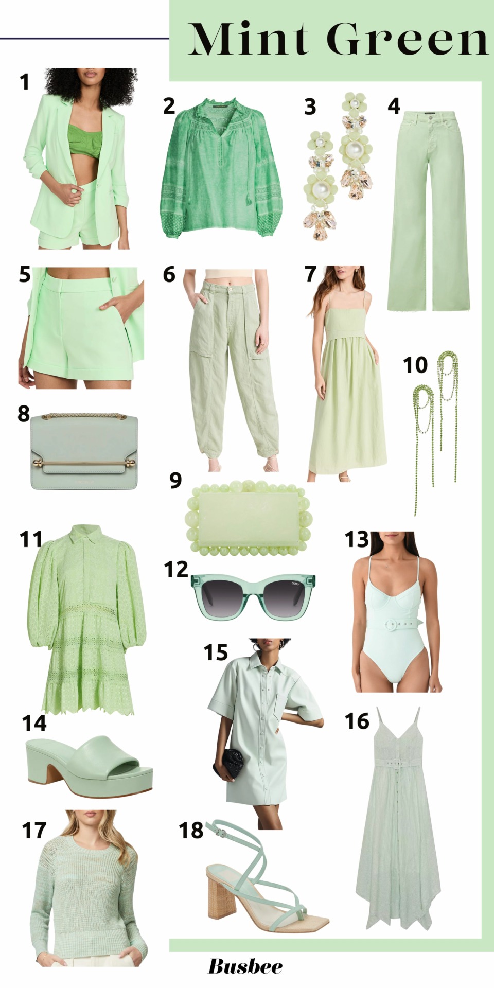mint green spring fashion, mint green trend, color trend, mint green color trend, mint green fashion finds, mint green finds, mint green over 40, how to wear mint green, what colors go with mint green, best mint green fashion, erin busbee, busbee style, fashion over 40