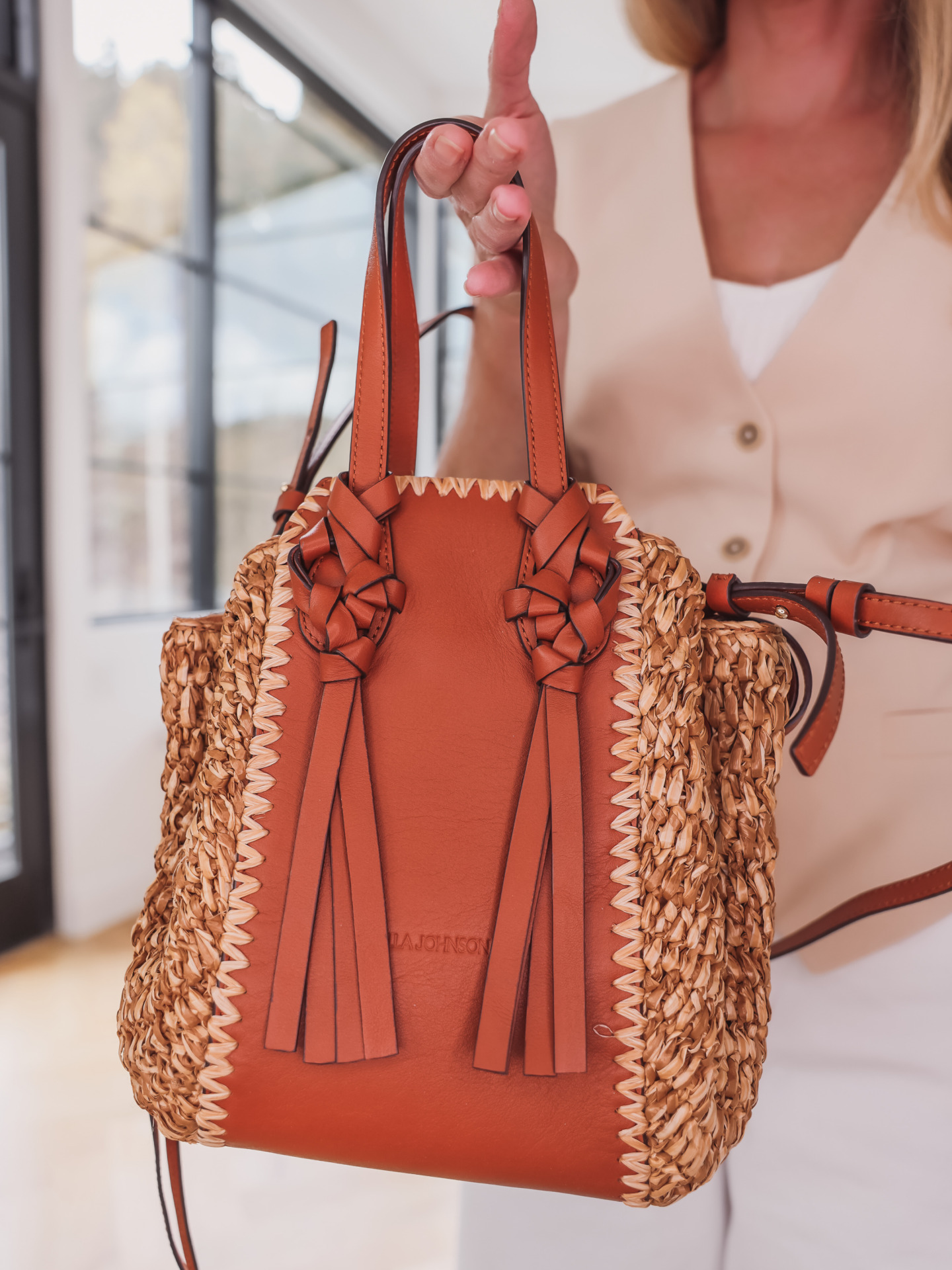 ulla johnson woven and leather bag | Summer Handbags