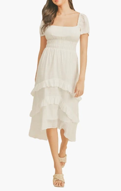 Square Ruffles Square Neck & Ruffles - Busbee Style