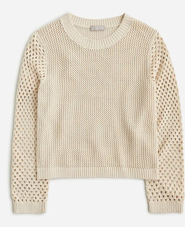 J. Crew Crochet Beach Sweater Busbee Fashion Over 40