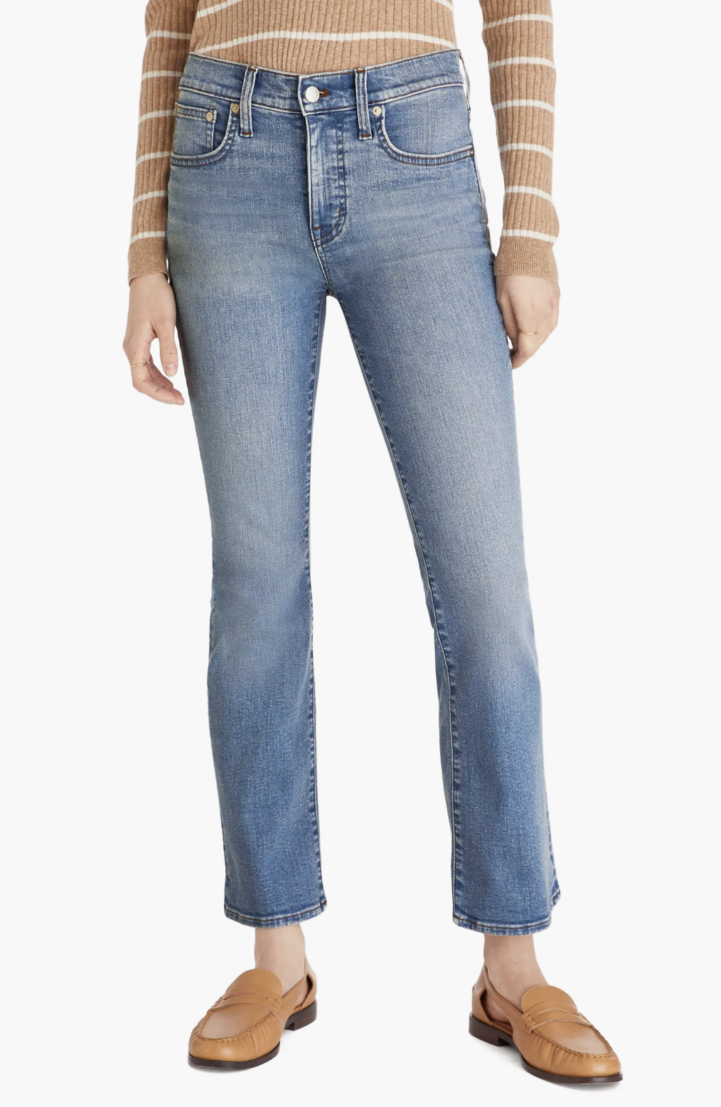 Madewell Kick Out Crop Mid Rise Jeans - Busbee - Fashion Over 40