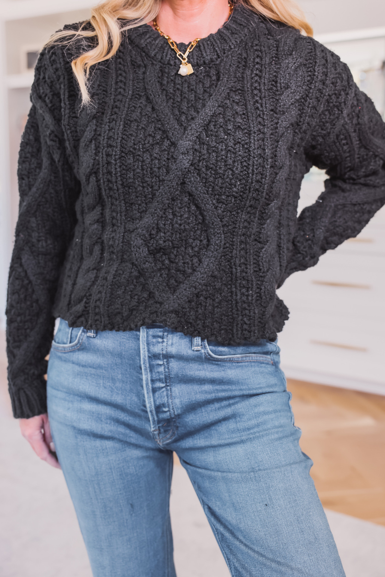 black free people cropped sweater | 2023 Best Sellers