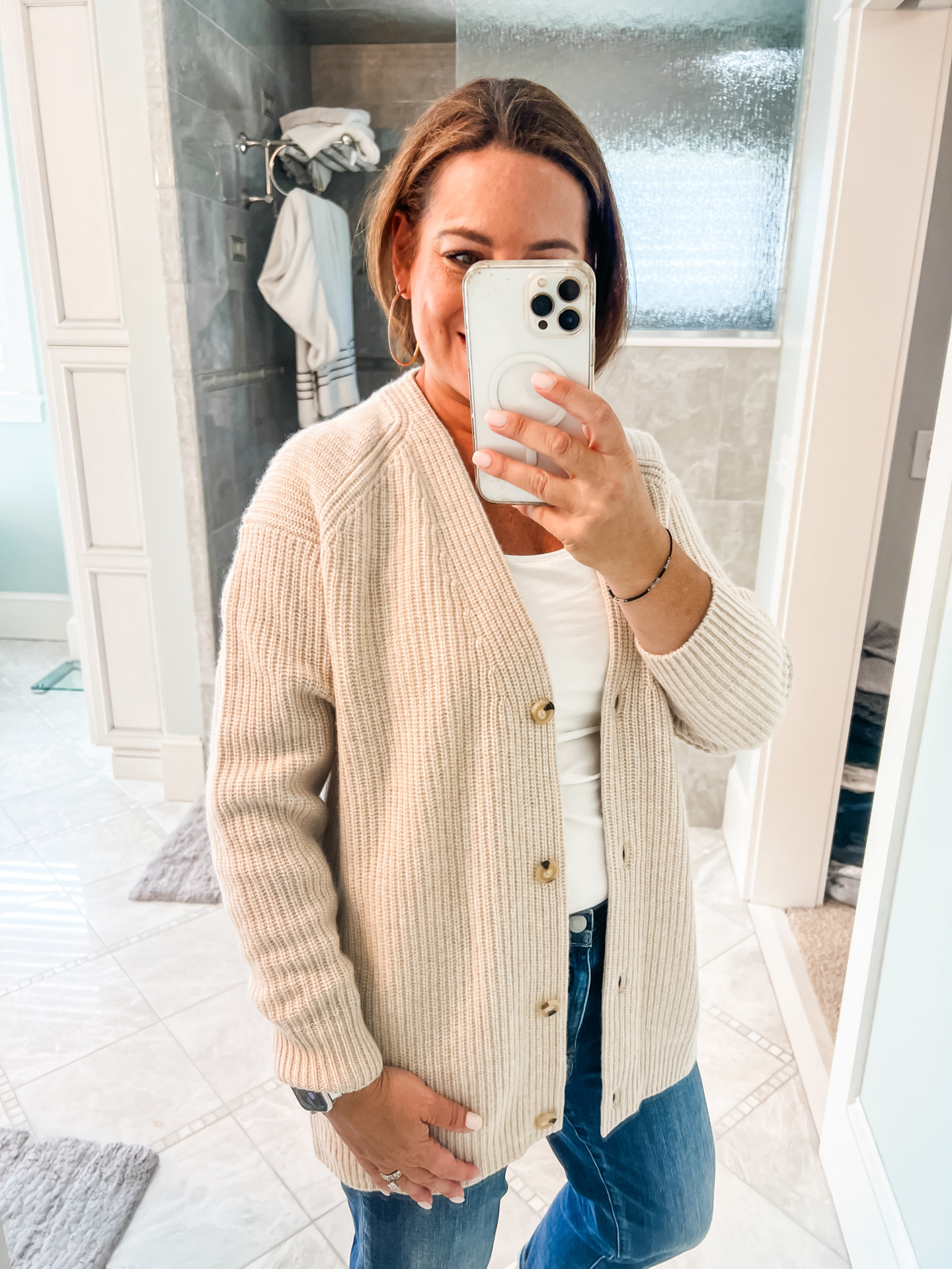 Ribbed Cardigan & Jeans | Nordstrom Anniversary Sale 2023 Outfits