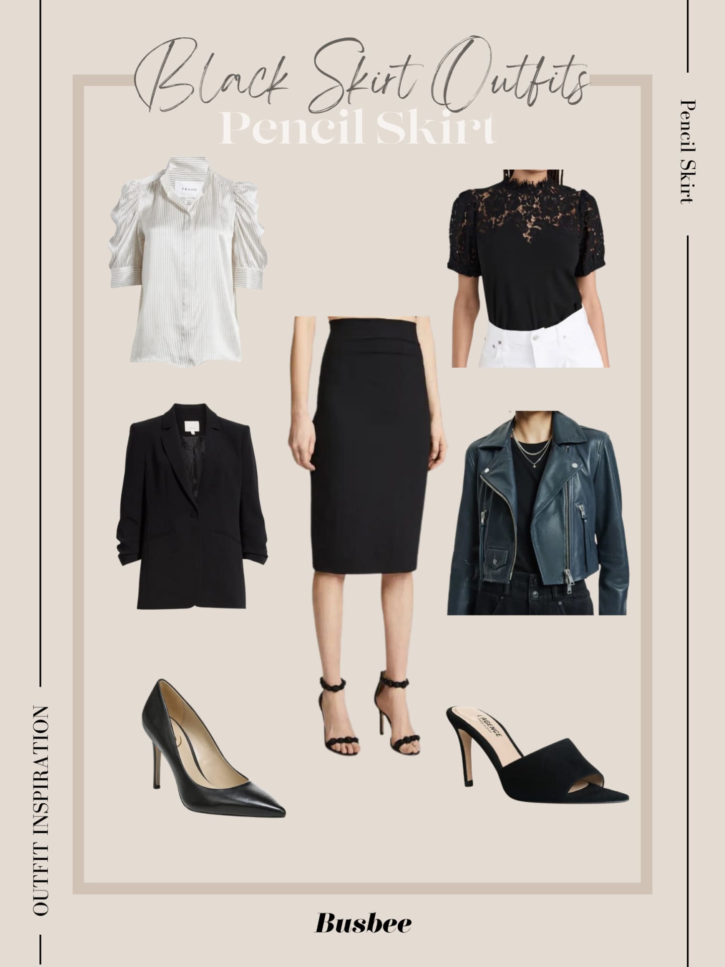 Black Pencil Skirt outfit ideas