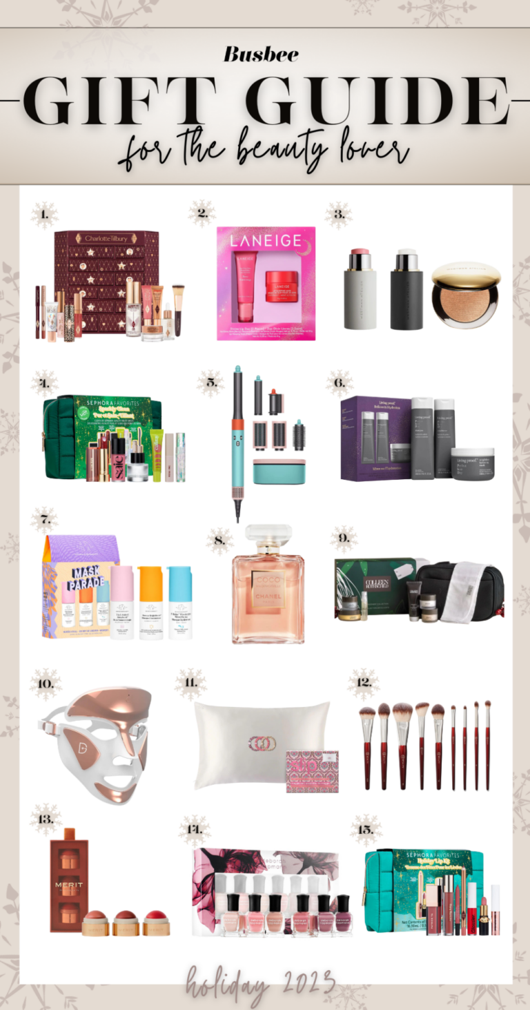 best holiday beauty gifts, 2023 beauty gifts, best beauty gifts of 2023, erin busbee, busbee style, beauty over 40