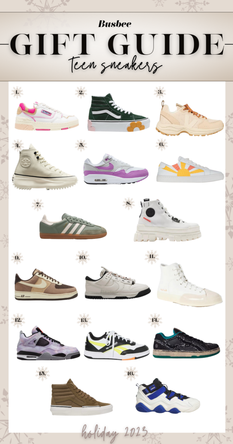 teen sneaker trends, teen sneaker gift guide, it sneakers of 2023, best 2023 sneakers, teen sneakers, erin busbee, busbee style