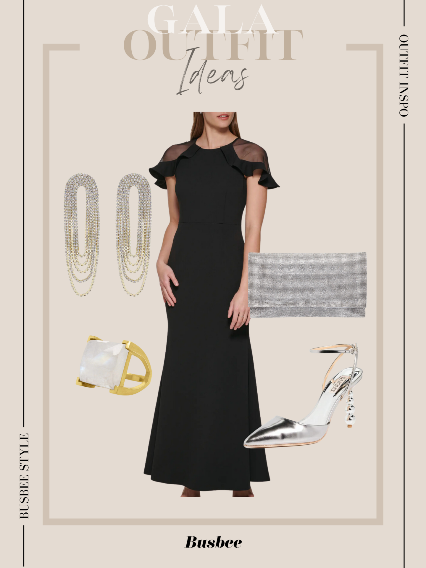 Flutter Sleeve Trumpet Dress | What To Wear To A Gala