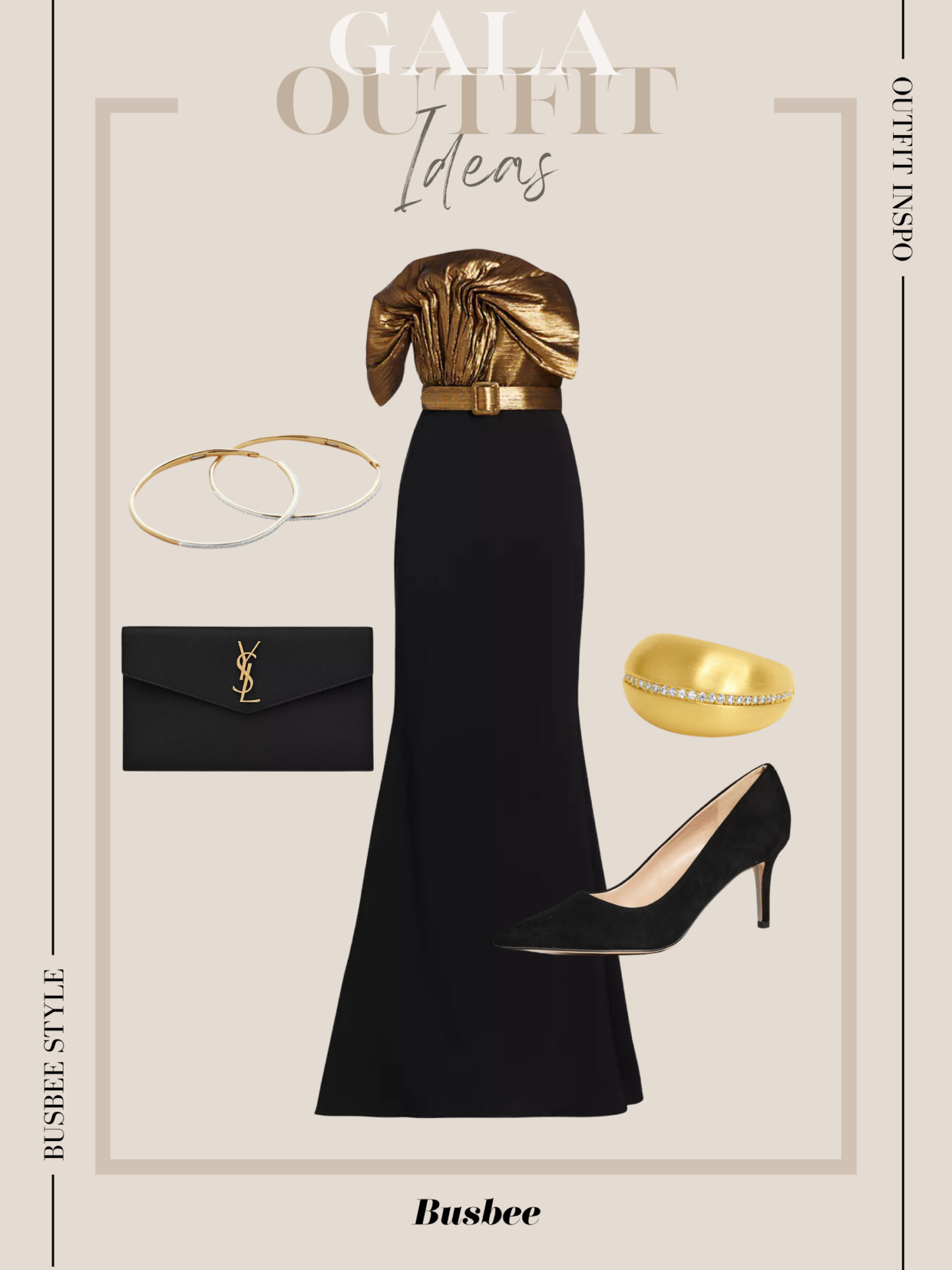 Belted Metallic Gown | What To Wear To A Gala