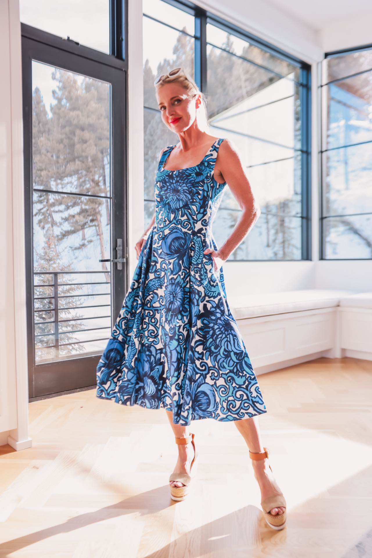 La Double J Blur Floral Print Dress