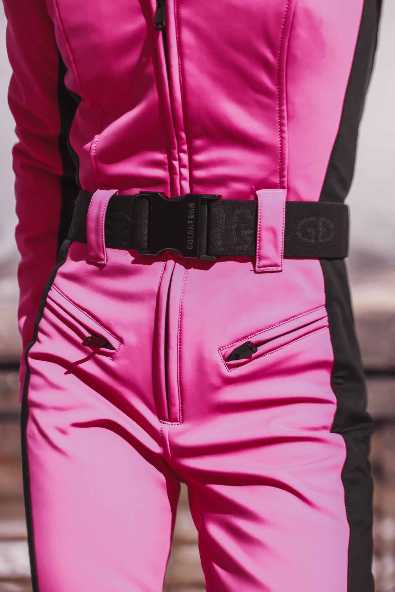 pink and black ski outfits for women