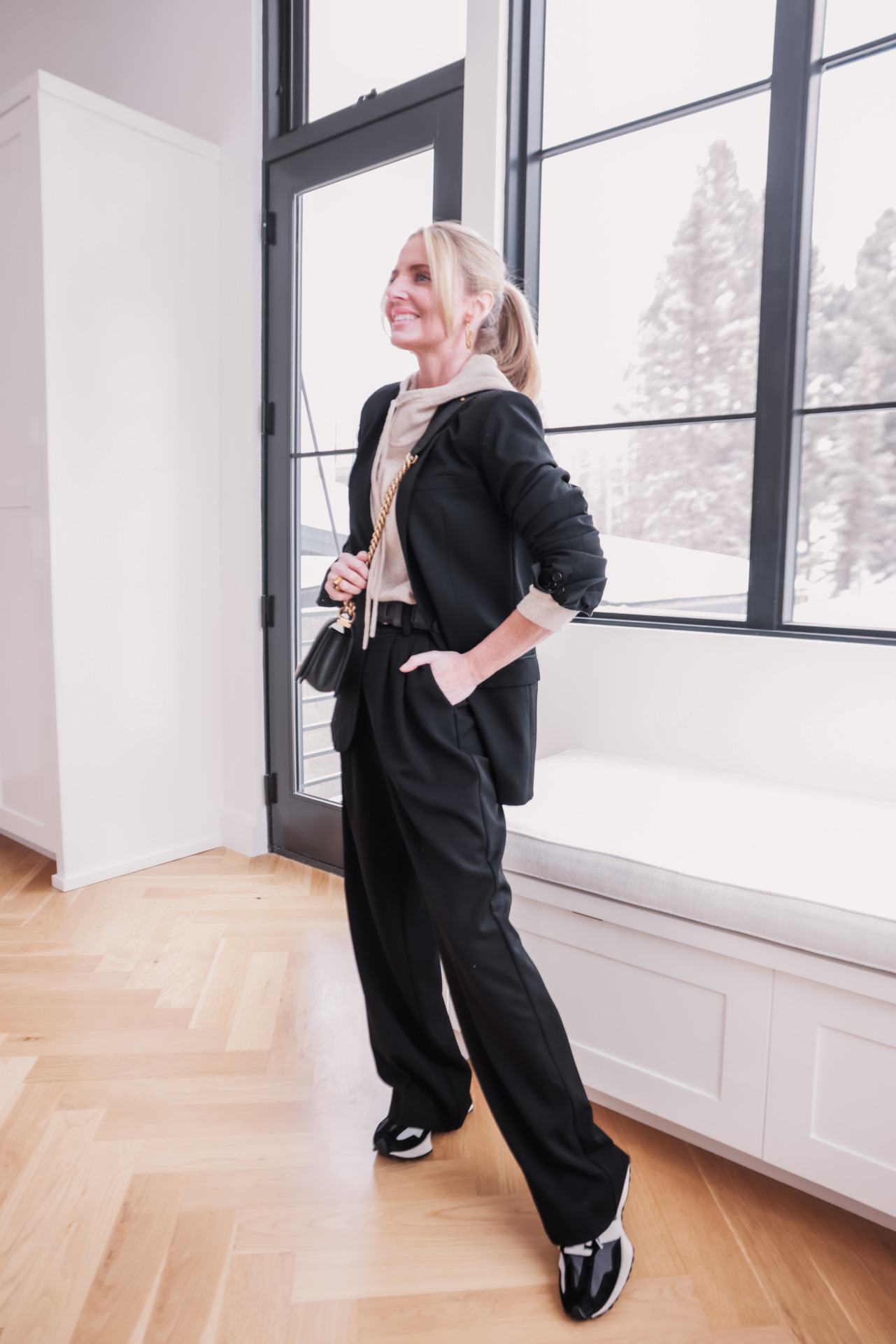 how to style black trousers