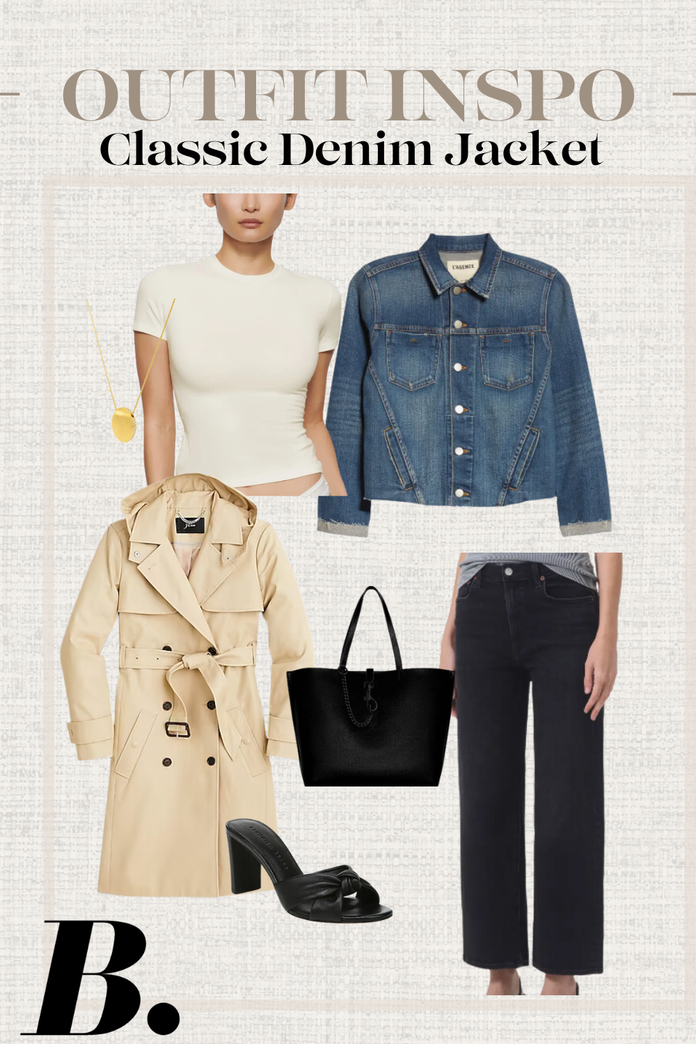 Classic Denim Jacket and trench coat