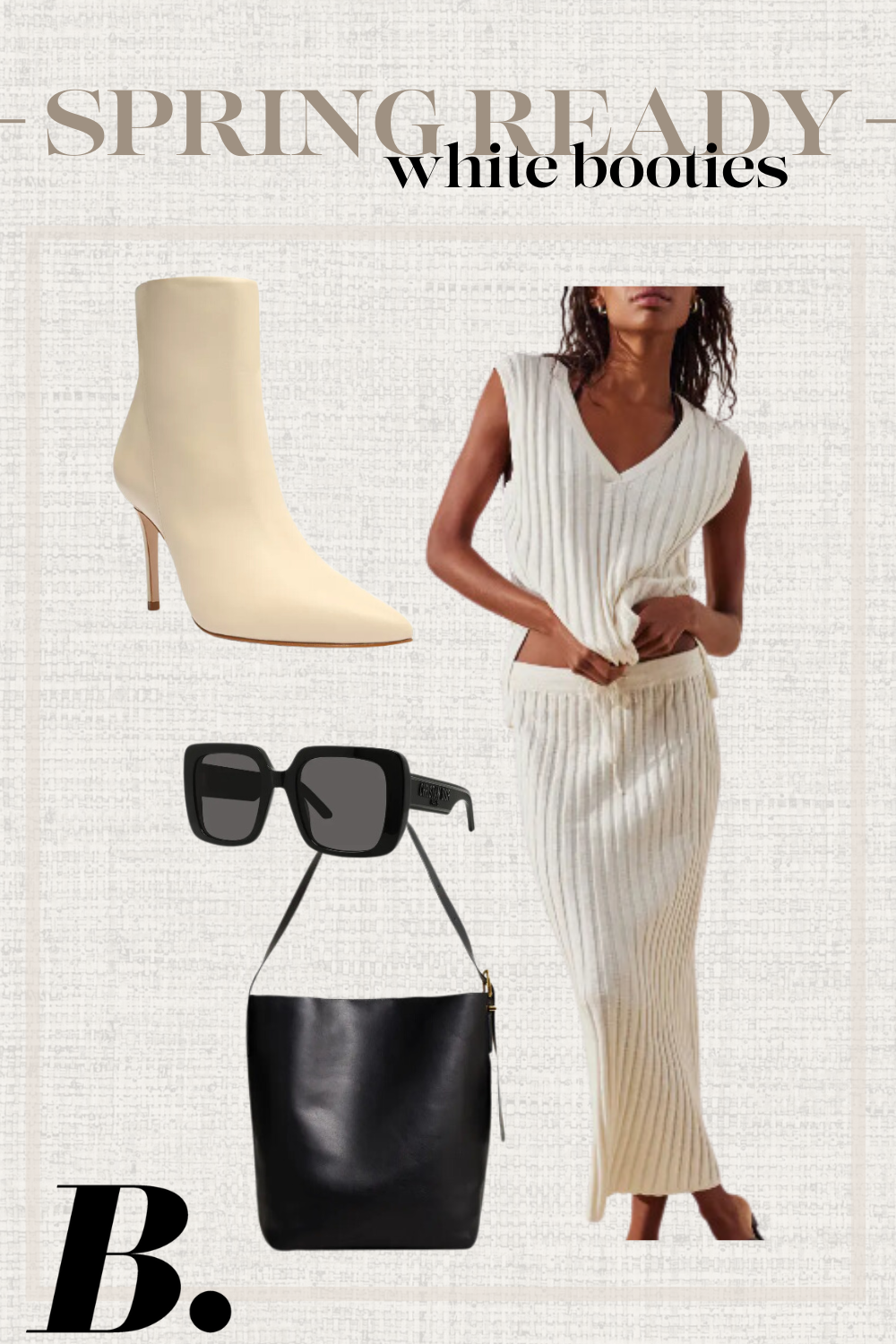 Schutz White Booties outfit