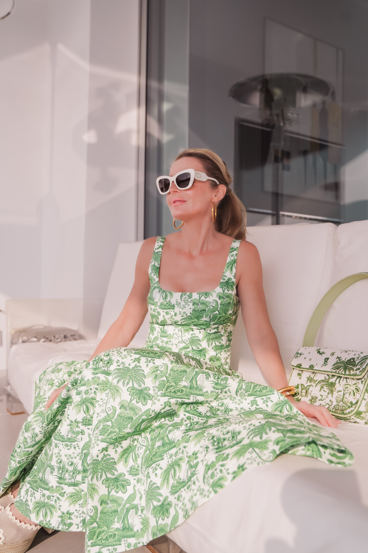 White Dior Sunglasses | Chic Summer Accessories