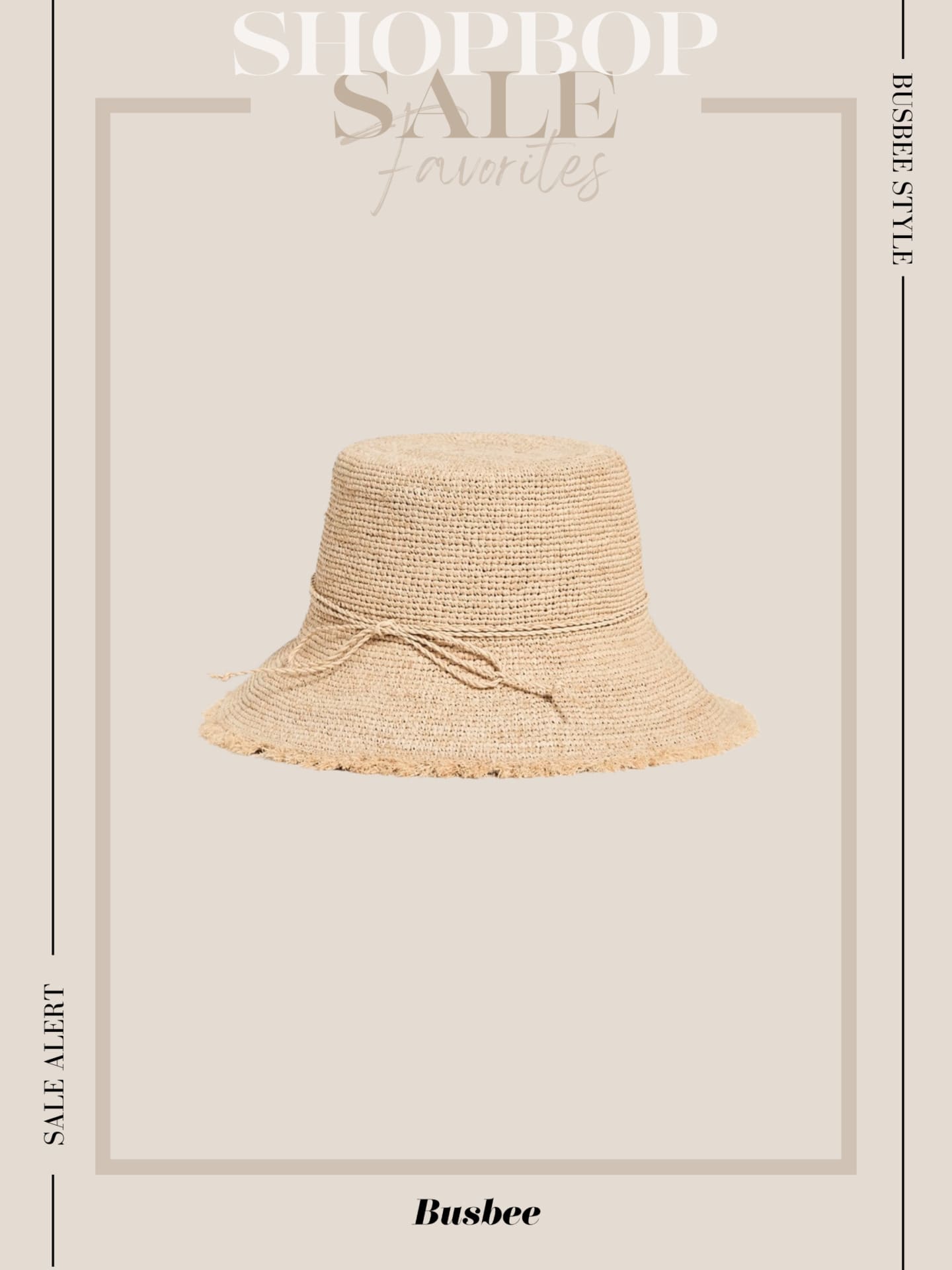 Hat Attack Packable Raffia Bucket Hat