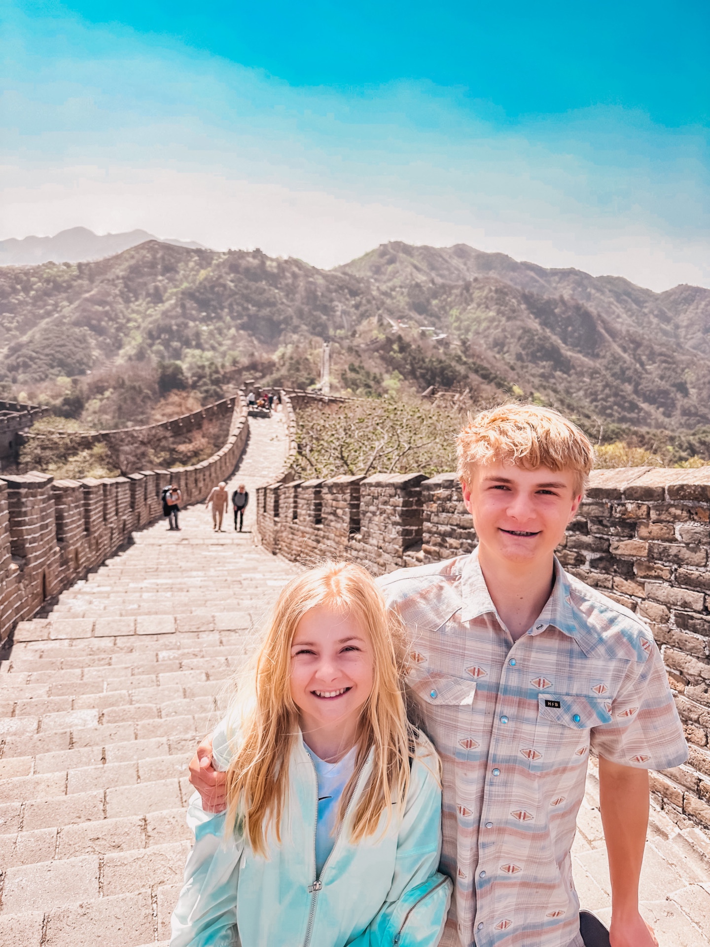 Busbee family on great wall of china near beijing 