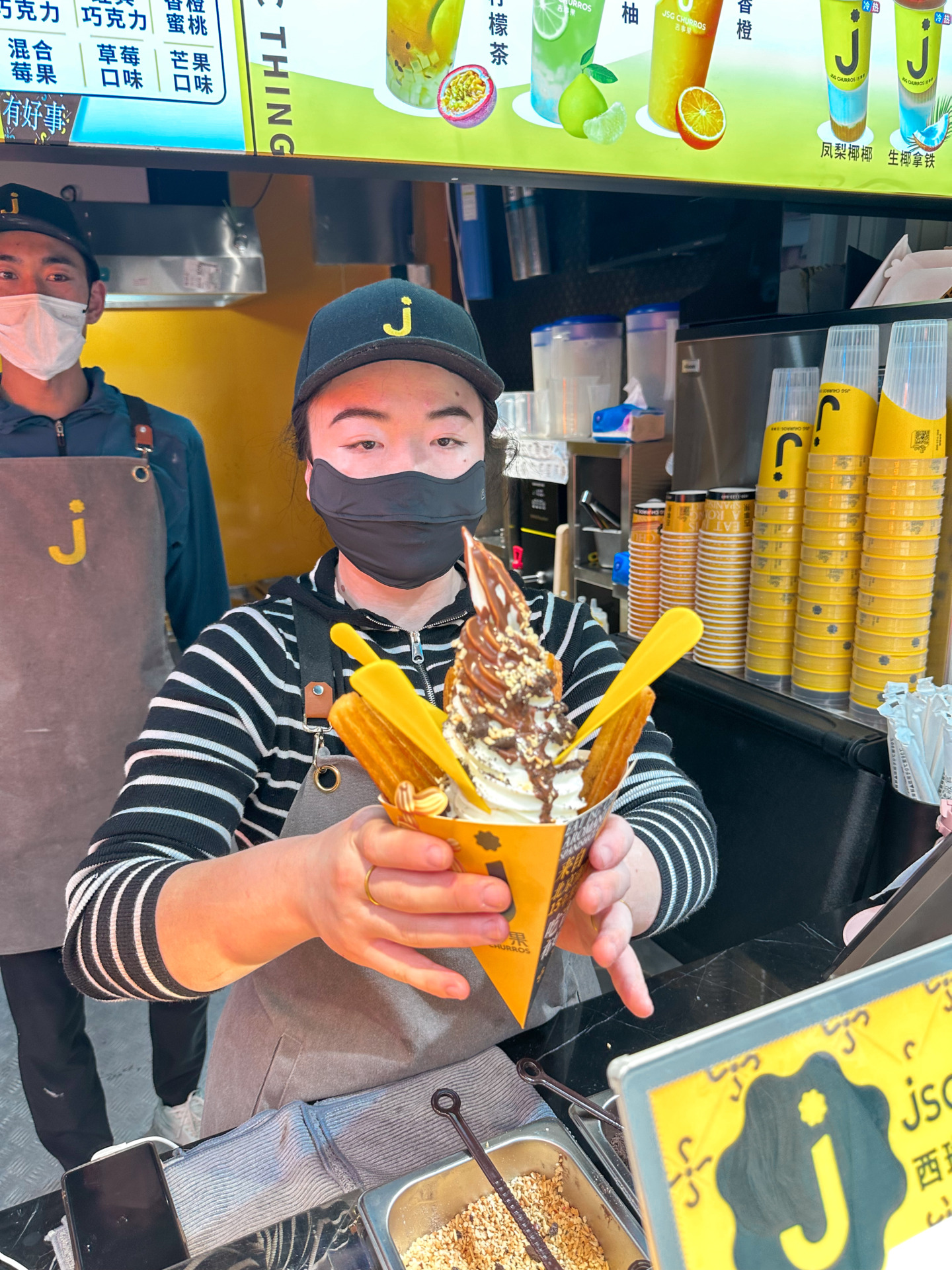 ice cream with churros in Shanghai 7-Day China Itinerary