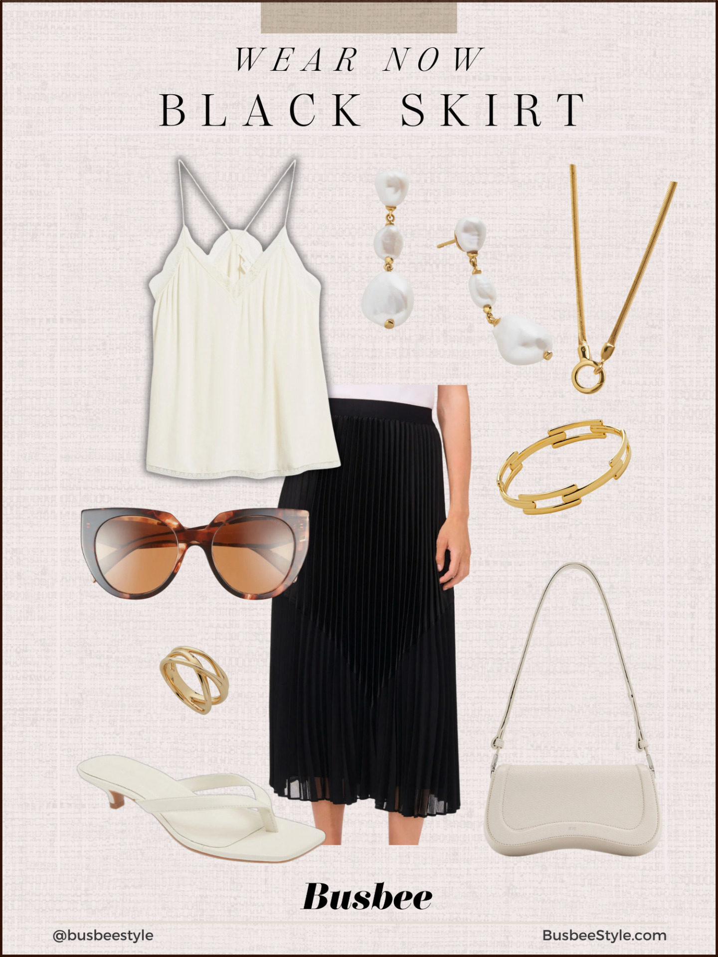 black skirt summer to fall outfits lookbook