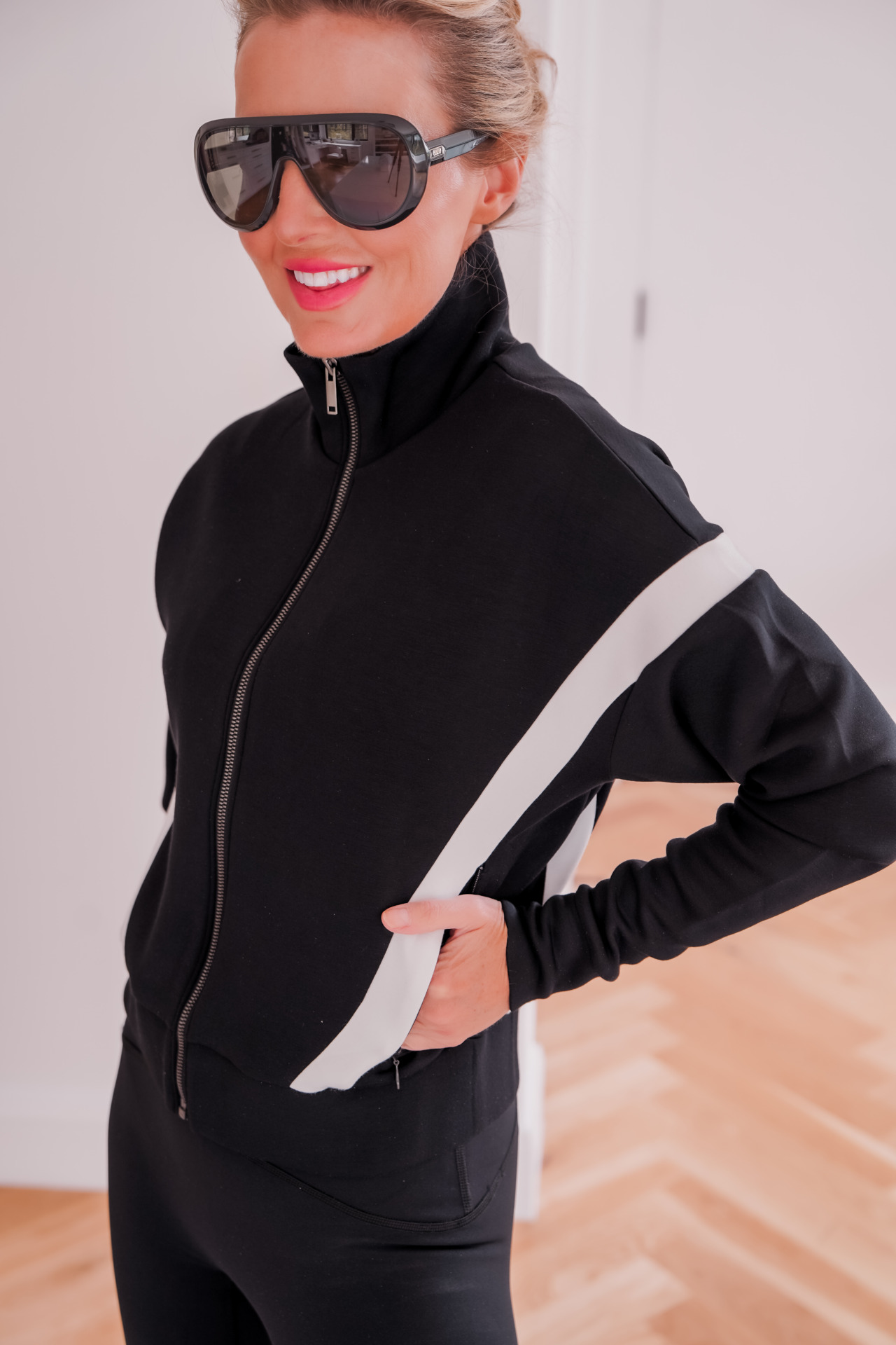 Spanx AirEssentials Striped Track Jacket