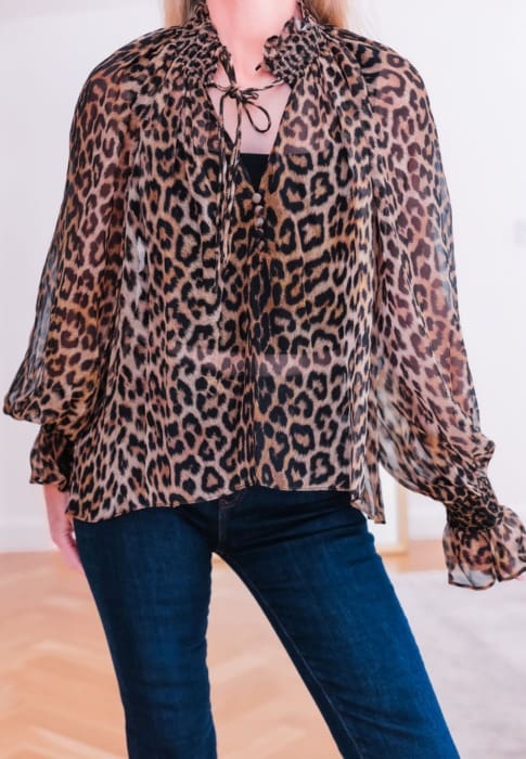 Alice + Olivia leopard print blouse-Erin Busbee-Busbee Style