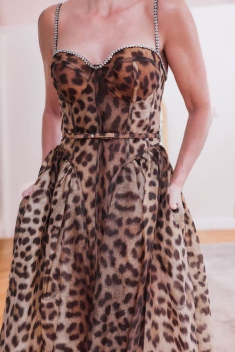 Zimmerman leopard print midi dress-Erin Busbee