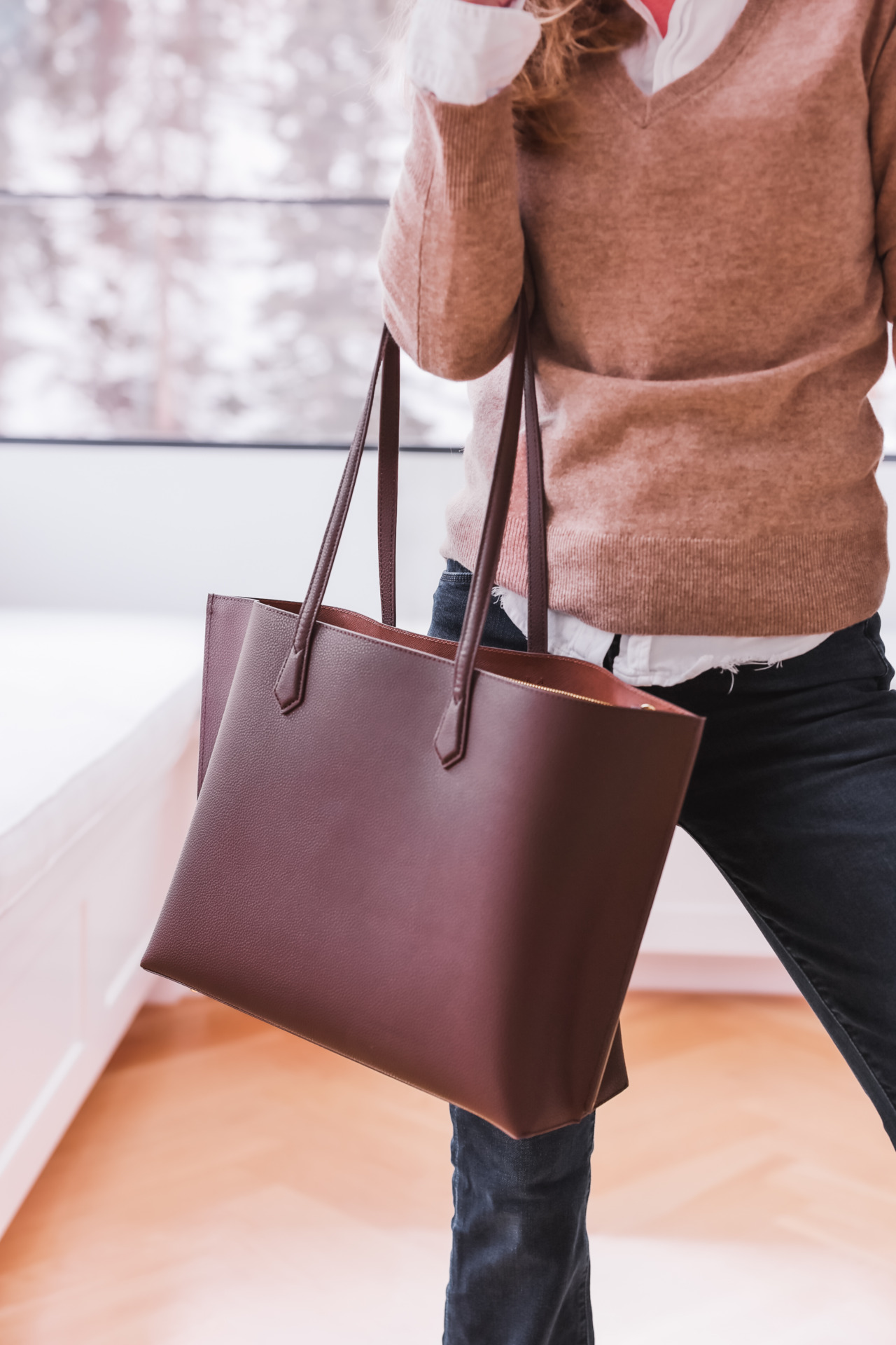 brown structured handbag, a timeless wardrobe staple